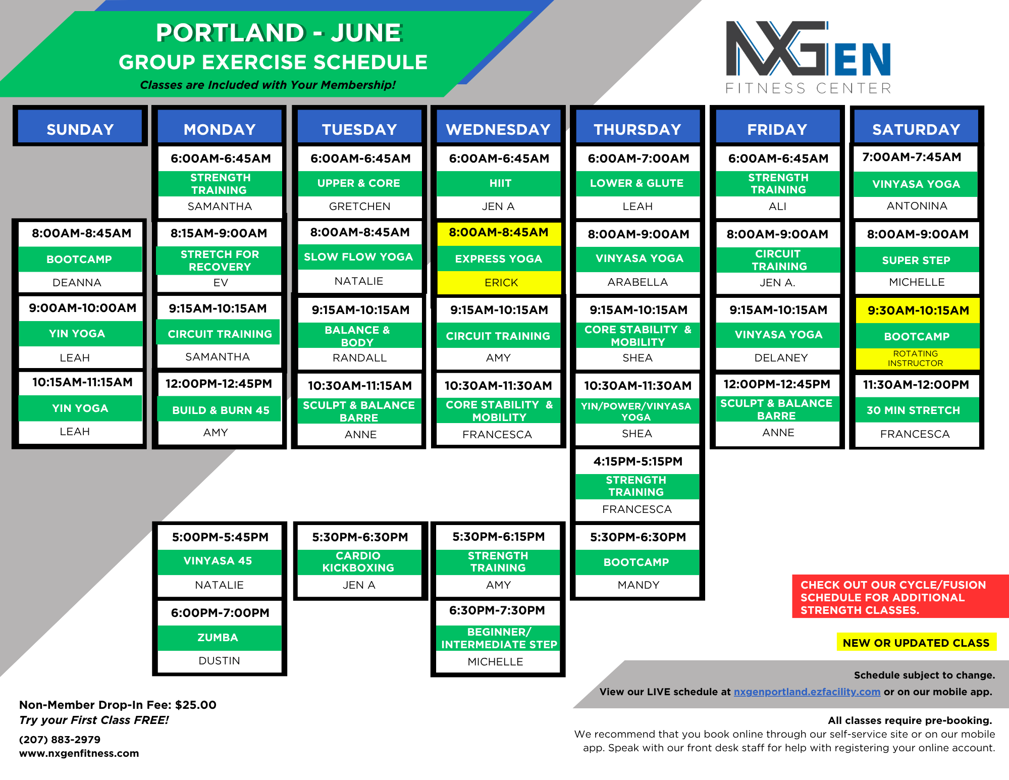 Portland Group Classes — NXGen Fitness Center